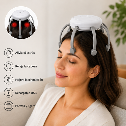 Masajeador De Cabeza Pulpo Recargable