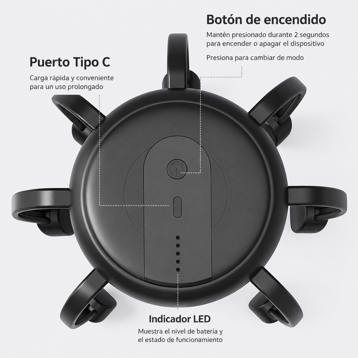 Masajeador De Cabeza Pulpo Recargable