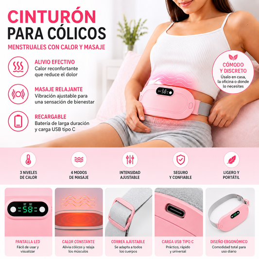 CINTURÓN MENSTRUAL TÉRMICO MASAJE