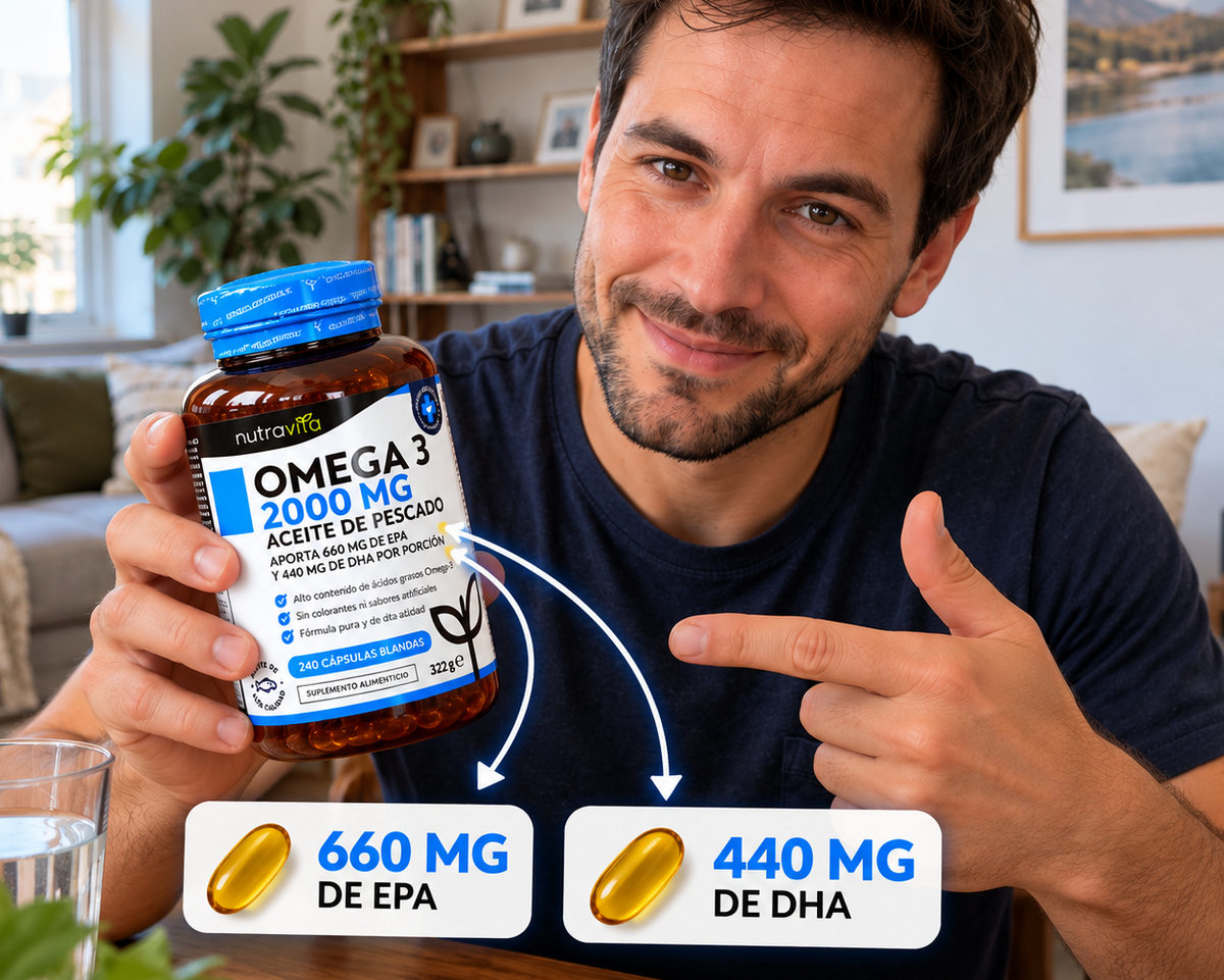 Frasco de Omega 3 2000 mg Aceite de Pescado